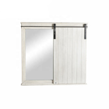 Mayco White Sliding Door Panel Home Decoration Wall Mirror for Living Room